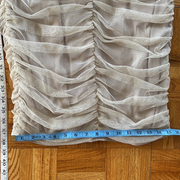 Tadashi Shoji Gold Mesh Sweetheart Dress 12 EUC - Picture 16 of 16